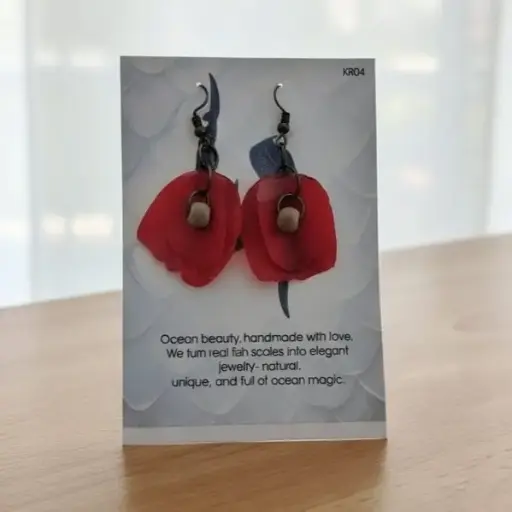 [FL010120002] Fish Scale Earing 