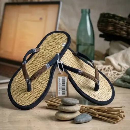 [HW040160001] Ladies Design Two Strap Wellness Slippers 