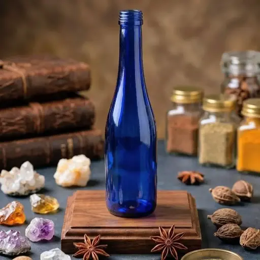 [HI040310001] Blue Deco Bottle 