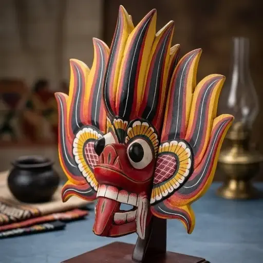 [HI010400052] Gini Raaksha Mask 12" 